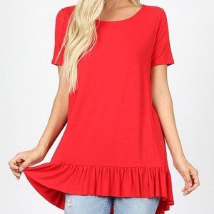 Margaret Ruffle Hem Tunic